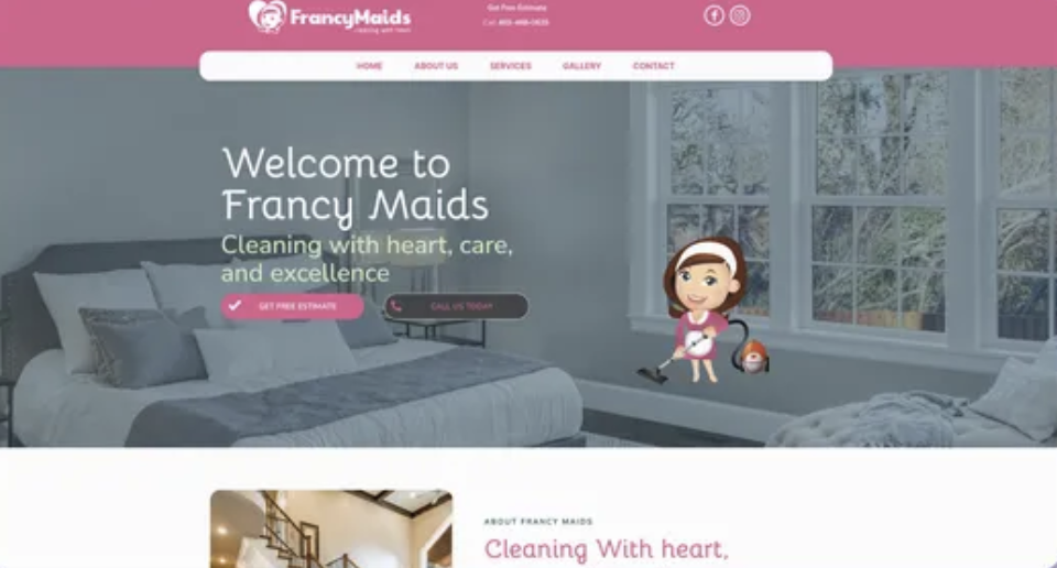 Francy Maids website